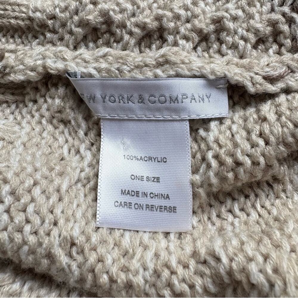 New York & Company Cream Knit Scarf - Picture 3 of 4